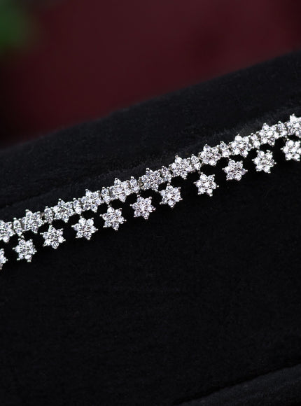 Zircon hip chain with cz stones