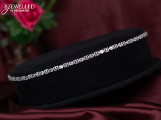 Zircon hip chain with cz stones