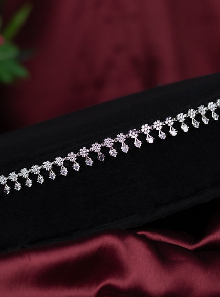 Zircon hip chain with cz stones