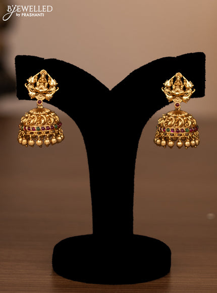 Antique haaram lakshmi kasu design with jadau stones