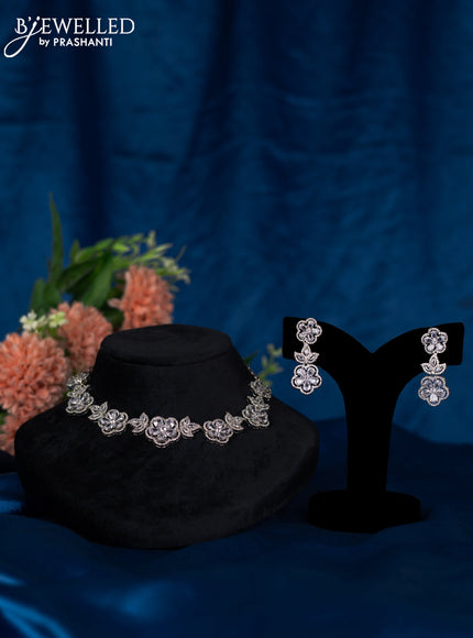 Zircon choker with cz stones