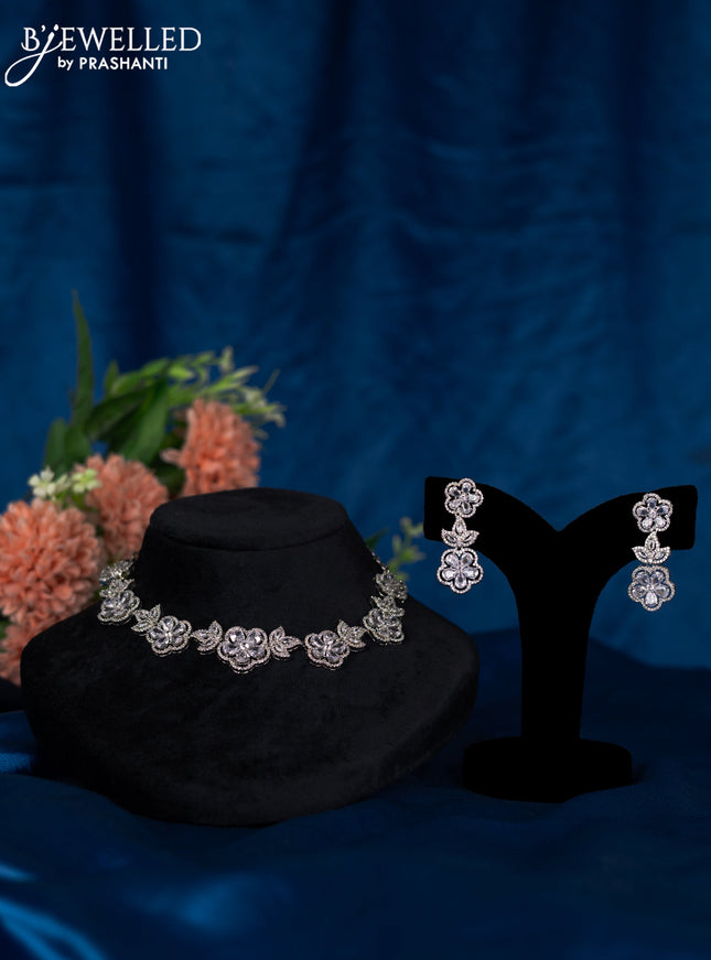 Zircon choker with cz stones