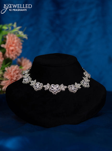 Zircon choker with cz stones