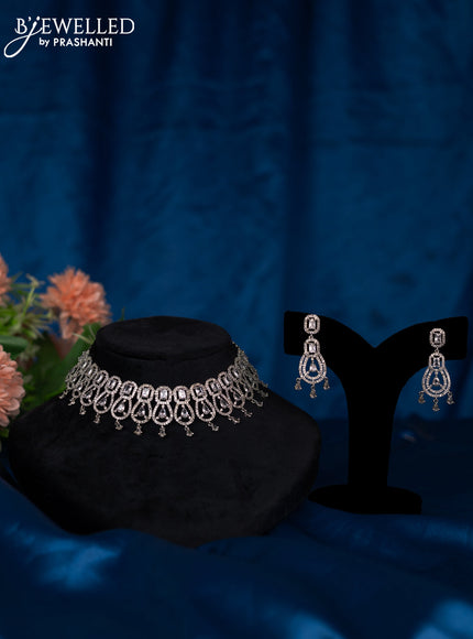 Zircon choker with cz stones