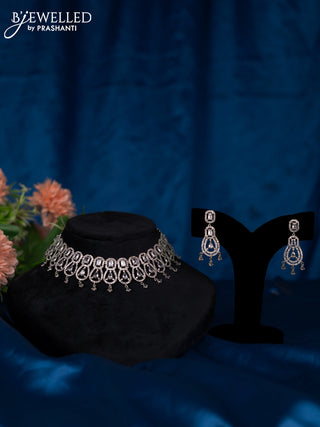 Zircon choker with cz stones