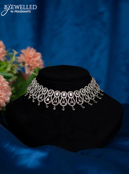 Zircon choker with cz stones