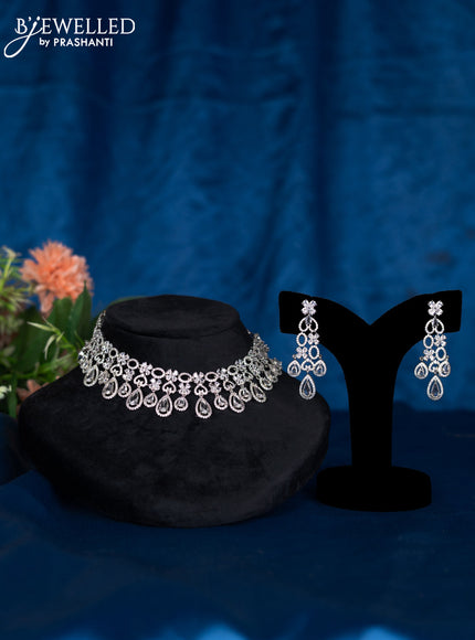 Zircon choker with cz stones