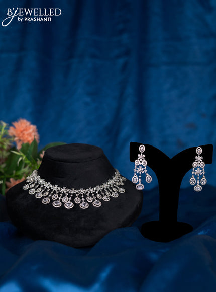 Zircon choker with cz stones