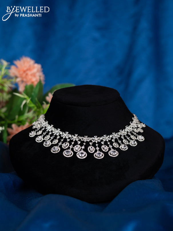 Zircon choker with cz stones