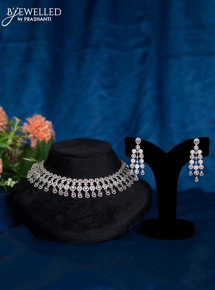 Zircon choker with cz stones