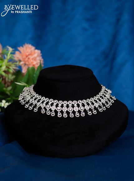 Zircon choker with cz stones