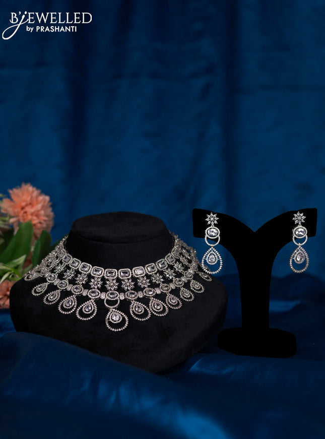 Zircon choker with cz stones