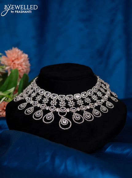 Zircon choker with cz stones