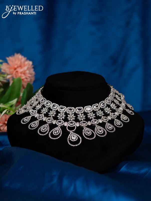 Zircon choker with cz stones