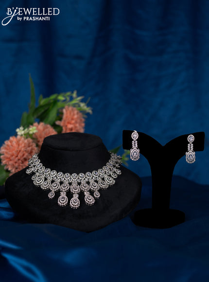 Zircon choker with cz stones