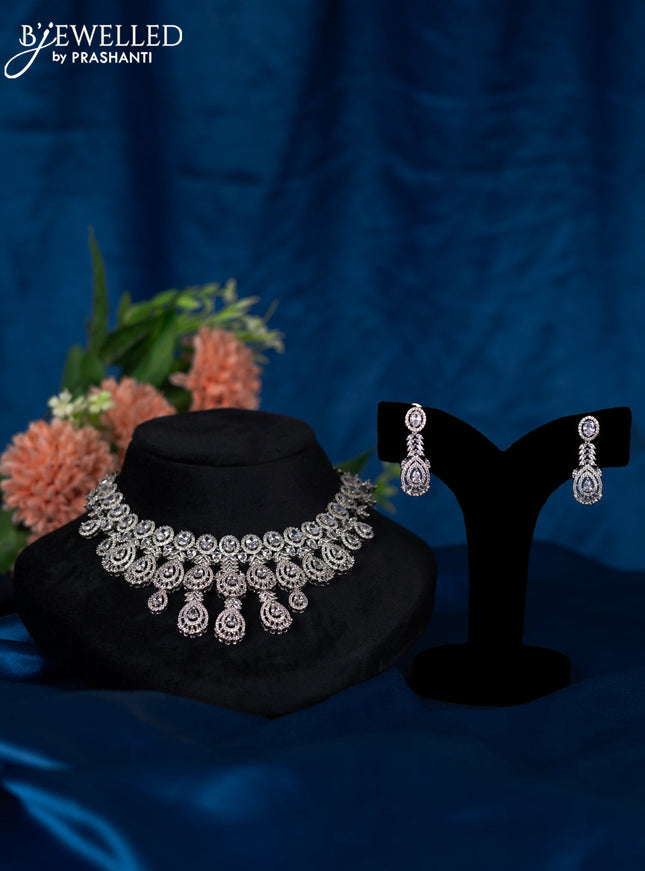 Zircon choker with cz stones