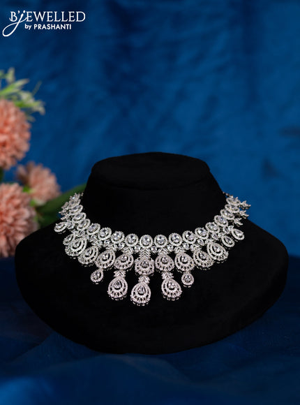 Zircon choker with cz stones