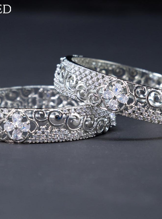 Zircon bangles with cz stones - {{ collection.title }} by Prashanti Sarees