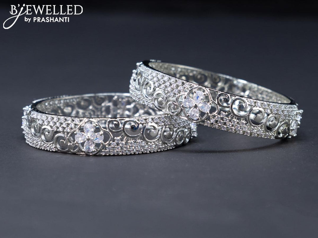 Zircon bangles with cz stones - {{ collection.title }} by Prashanti Sarees