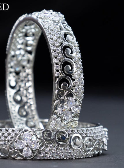 Zircon bangles with cz stones - {{ collection.title }} by Prashanti Sarees