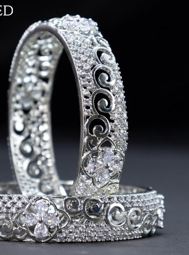 Zircon bangles with cz stones - {{ collection.title }} by Prashanti Sarees