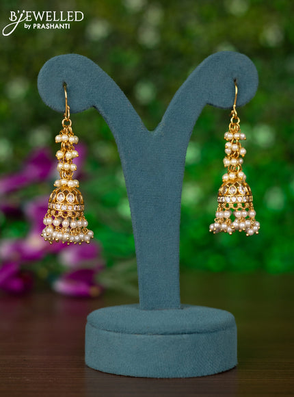 Antique hanging type with cz stones and pearl hangings