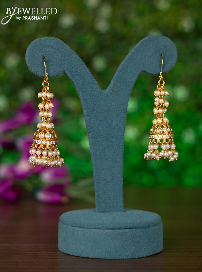 Antique hanging type with cz stones and pearl hangings