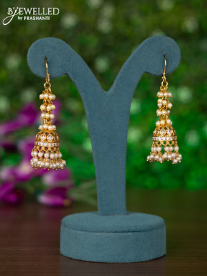 Antique hanging type with cz stones and pearl hangings