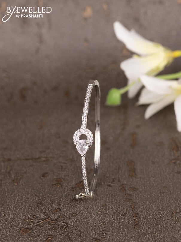Bracelets with cz stones in silver finish