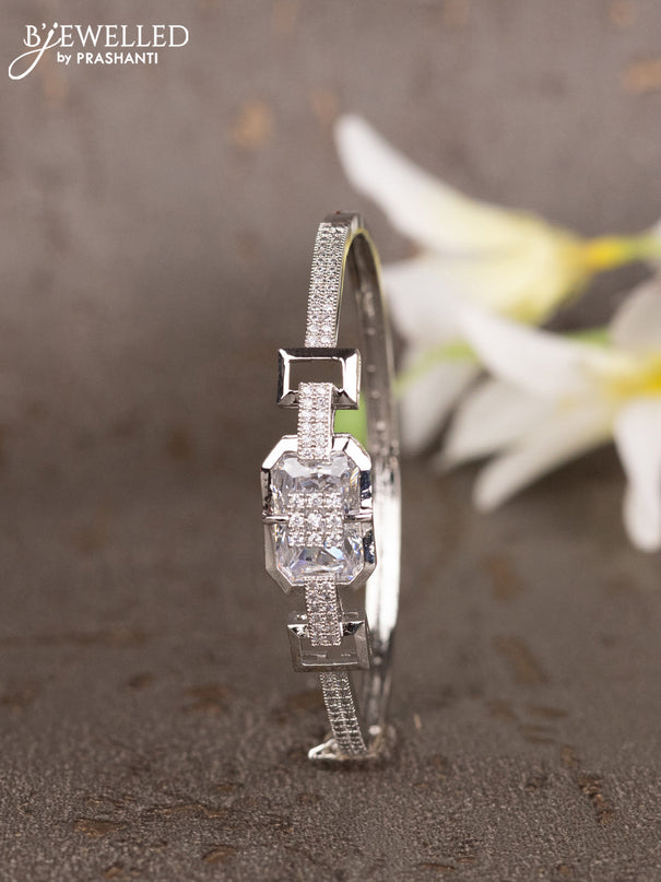 Bracelets with cz stones in silver finish