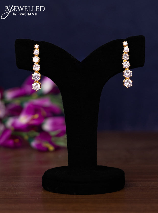 Zircon necklace with cz stones in gold finish