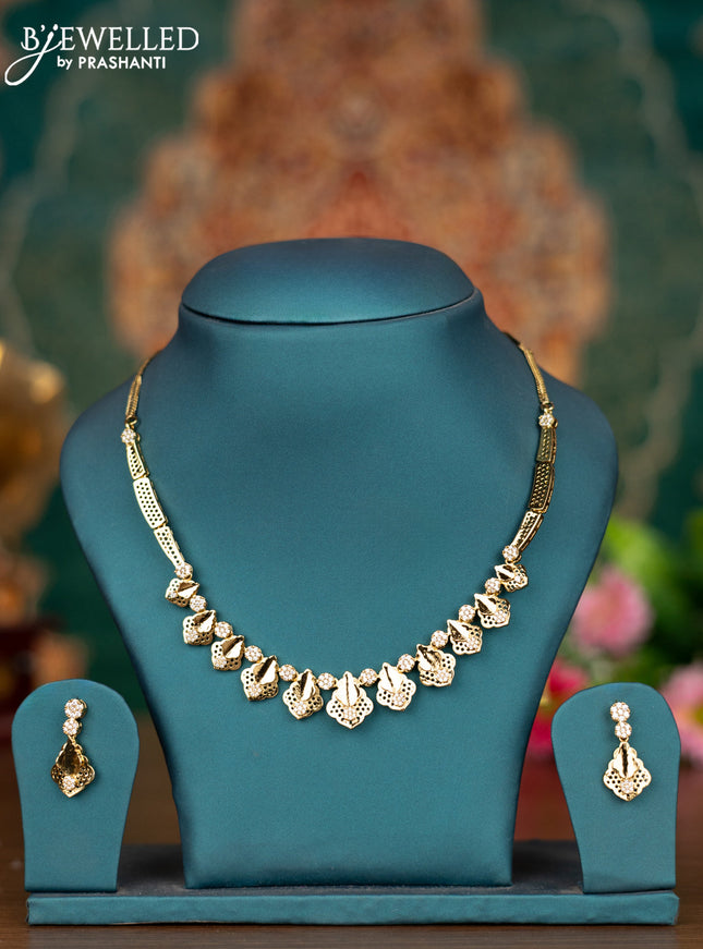 Necklace with cz stones in victorian finish