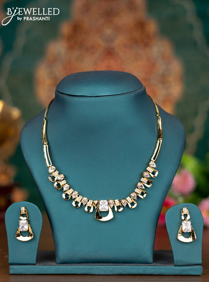 Necklace with cz stones in victorian finish
