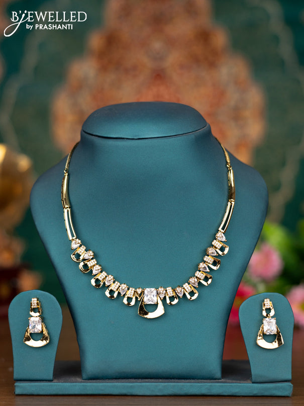 Necklace with cz stones in victorian finish