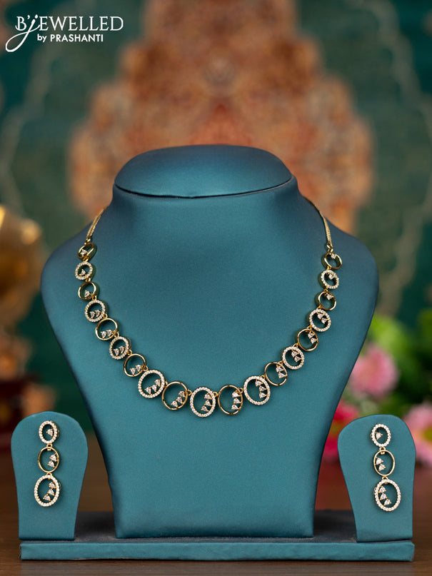 Necklace with cz stones in victorian finish