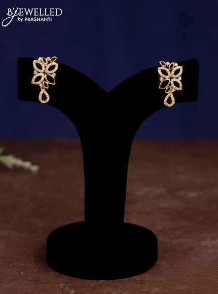 Zircon necklace with cz stones in gold finish