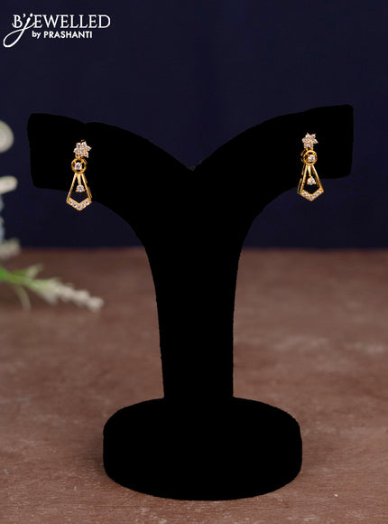 Zircon necklace with cz stones in gold finish