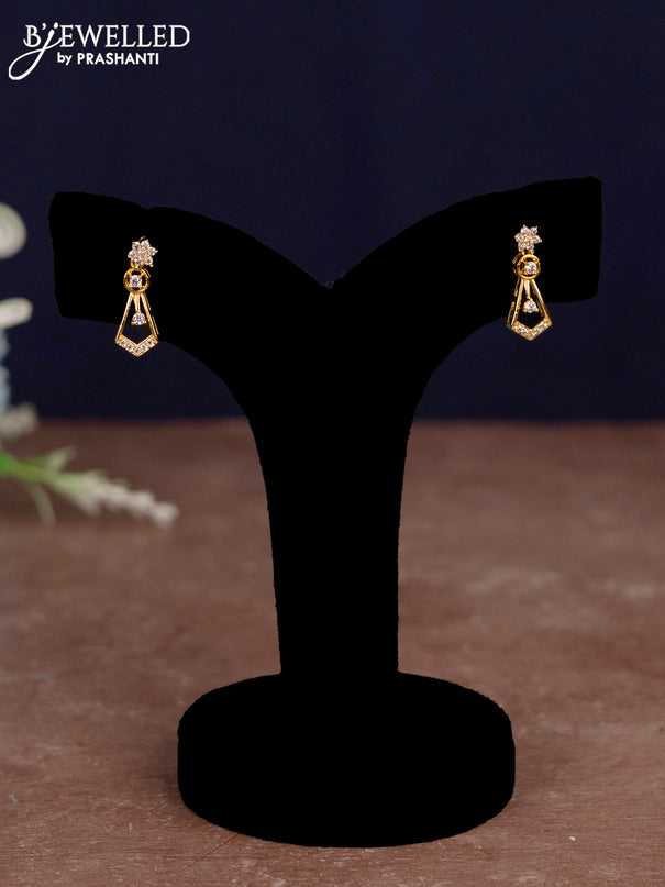 Zircon necklace with cz stones in gold finish