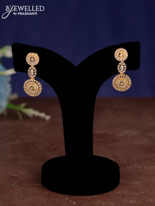 Zircon necklace with cz stones in gold finish