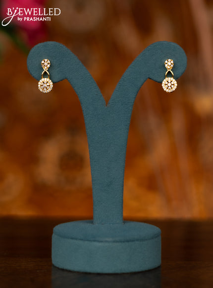 Zircon necklace with cz stones in gold finish