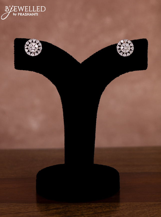 Beaded black choker with cz stones in zircon finish