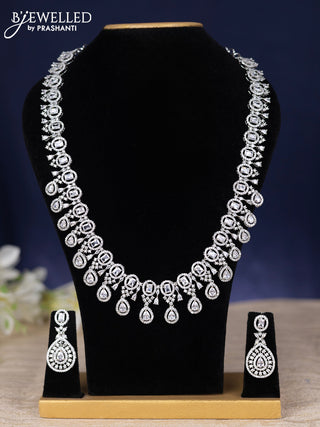 Zircon haram with cz stones and hangings