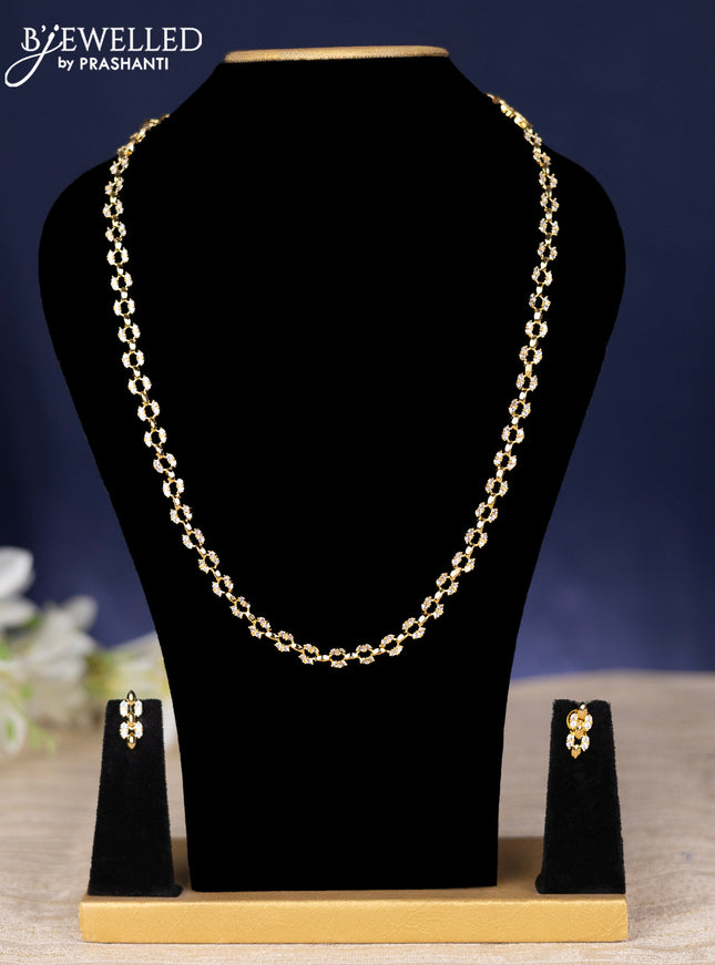 Zircon haram with cz stones in gold finish