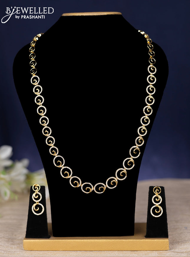 Zircon haram with cz stones in gold finish