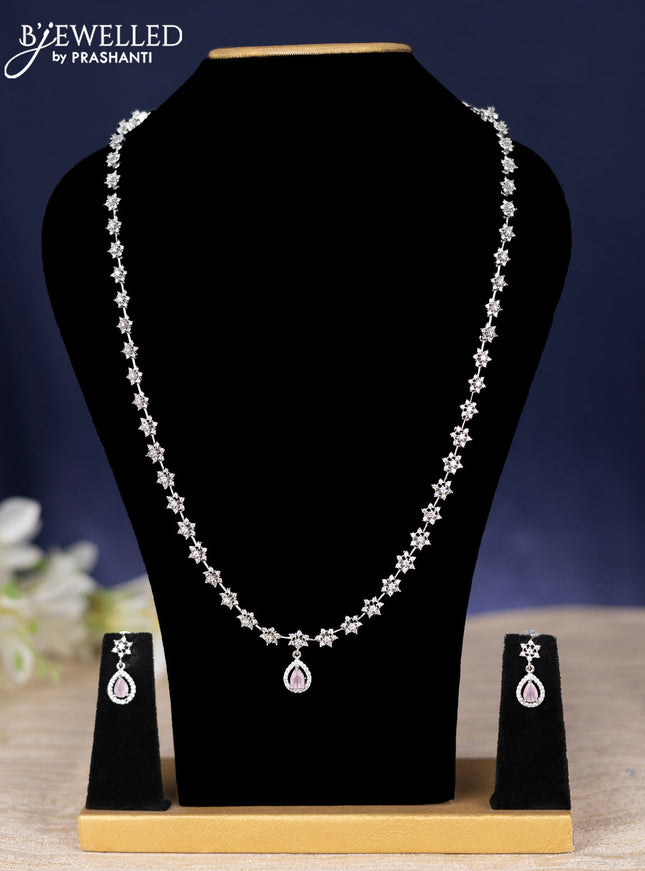 Zircon haram with baby pink and cz stones