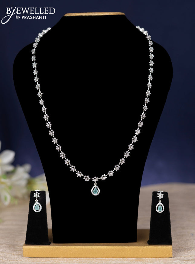 Zircon haram with mint green and cz stones