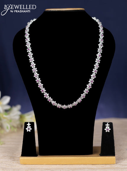 Zircon haram floral design with ruby and cz stones