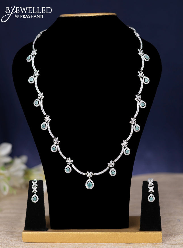 Zircon haram with mint green and cz stones