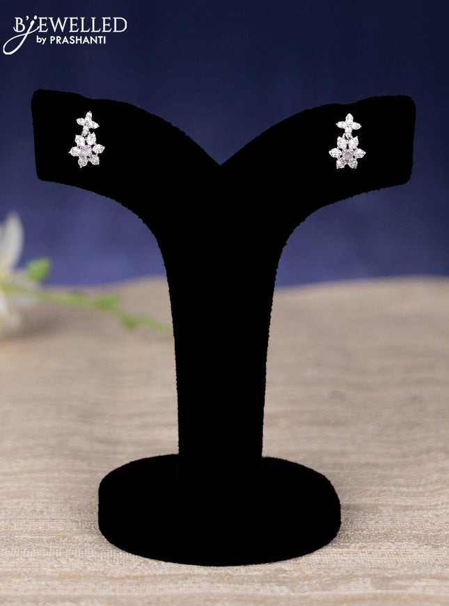 Zircon haram floral design with baby pink and cz stones