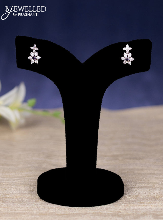 Zircon haram floral design with violet and cz stones